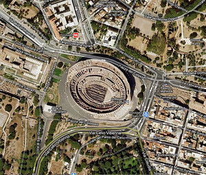 Ilustracja: Satelita na tropie budynków widmo <br />
fot, Google Maps