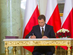 Ilustracja: Nowy minister od geodezji zaprzysiężony       <br />
fot. MAC