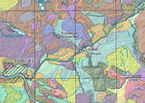 Ilustracja: Cyfrowe mapy roku poszukiwane <br />
Mapa odmian krajobrazów naturalnych w Internetowym Atlasie Województwa Kujawsko-Pomorskiego ? laureat poprzedniej edycji konkursu