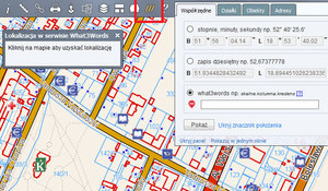 Ilustracja: Adresowanie what3words po polsku na portalach Geo-System