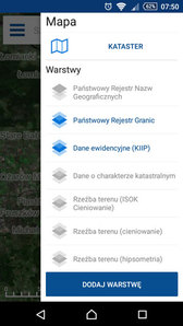 Ilustracja: Łatwiejszy wybór warstw w mobilnym Geoportalu