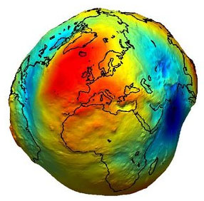 Ilustracja: Model quasigeoidy w układzie PL-EVRF2007-NH <br />
fot. ESA