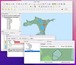 Ilustracja: Wersjonowanie danych w QGIS