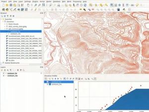 Ilustracja: Nie tylko przekroje w QGIS 3.26 <br />
Rys. 1. Generowanie przekrojów w QGIS