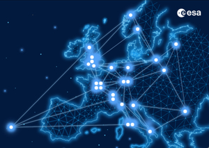 Ilustracja: ESA i UPWr utworzą laboratorium w zakresie technologii GNSS <br />
Obecna sieć laboratoriów ESA w Europie (fot. ESA)