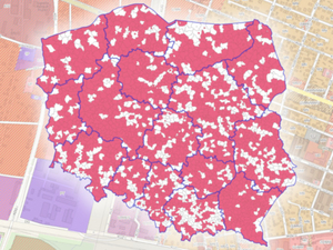 Ilustracja: Pieniądze z EU na planowanie: jeden warunek spełniony, na realizację drugiego coraz mniej czasu <br />
Gminy, które zgłosiły zbiór POG do EZiUDP, stan na 8 stycznia 2025 r. (źródło: Geo-System)