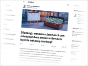 Ilustracja: Dlaczego ustawa o jawności cen mieszkań bez zmian w Senacie może być ustawą martwą?