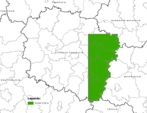 Ilustracja: Sylwestrowa aktualizacja ortofotomapy w Geoportalu <br />
Zasięg aktualizacji